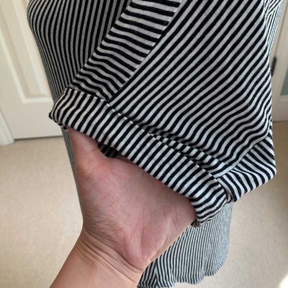 CHA cha Vente Black White Striped Button up Vacation Blouse - Picture 4 of 6